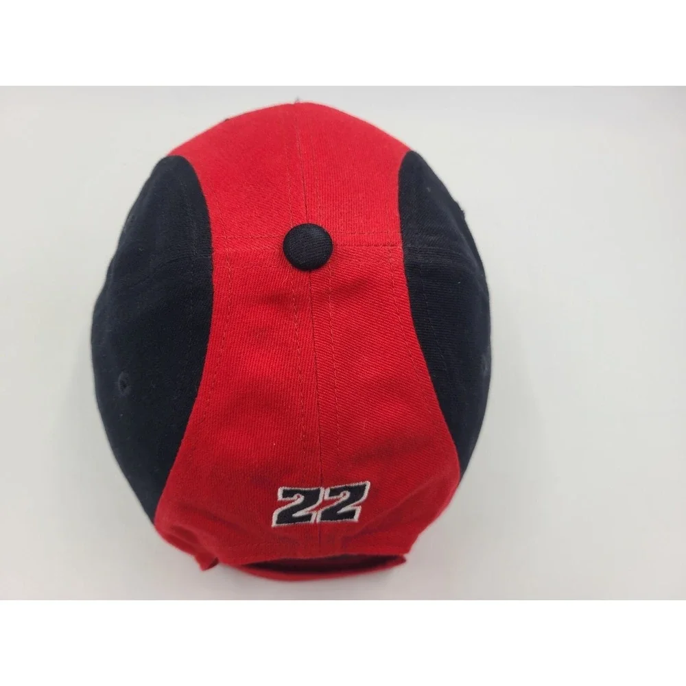 Vintage Ward Burton #22 CAT Caterpillar Racing Hat Cap Cyrk Men NASCAR Red Black